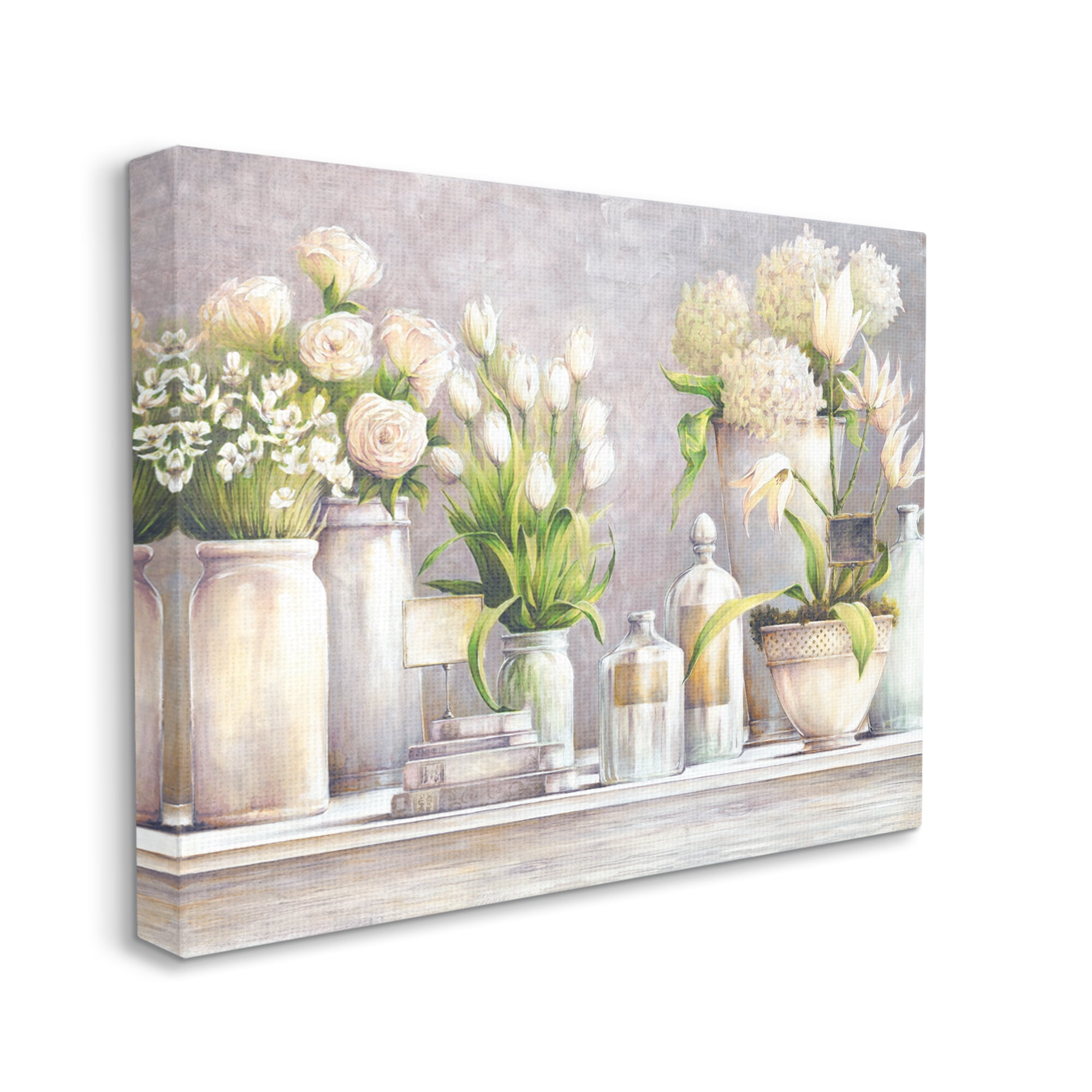 Stupell Industries Varied Flower Bouquets Traditional Still Life Plants Painting Gallery Wrapped Canvas Print Wall Art, Design by White Ladder