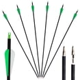 thumbnail image 1 of Runzkzy 6/12PCS Arrow 31.5 inch Mixed Carbon Arrow Bow Compound Bow Shooting Hunting Practice, 1 of 12