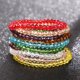 thumbnail image 4 of Xiao Hua Pulsera de cristal hecha a mano con cuentas de vidrio, pulsera elástica, joyería de moda para mujer, color blanco, 1 pieza, 4 of 5
