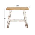 thumbnail image 3 of DecMode Wood Live Edge Bench with Brown Wood Top, Brown, 3 of 14