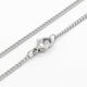 thumbnail image 1 of 10 collares de cadena trenzada de acero inoxidable 304 resistente para mujer con cierres de pinza de langosta, color acero inoxidable, 45 cm (17,7 pulgadas)., 1 of 2