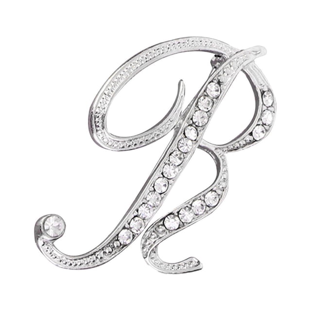 New Personality Set With Diamond Brooch 26 English Letter Brooch