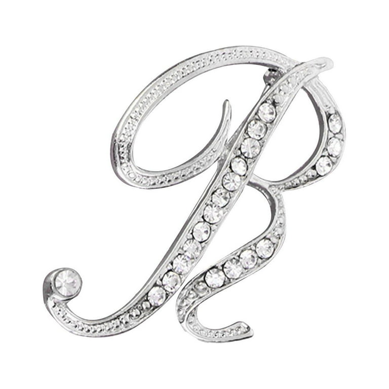 Clearance Jewelry Under 5 VerPetridure New Personality Set With Diamond Brooch 26 English Letter Brooch