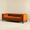 thumbnail image 5 of 3 Seat Mid-century Modern Velvet , Burnt Orange - Soft Upholstery In Burnt, Long-lasting Durability, 5 of 5