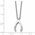 thumbnail image 5 of Stainless Steel Polished With Cz Wishbone 15.5In Necklace Made In China -Jewelry By Sweet Pea, 5 of 8