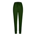 thumbnail image 6 of Loose Sweatpants for Women Casual Plus Size Tie High Waist Joggers Pants with Pockets Fall Baggy Lounge Long Trousers, Army Green, M, 6 of 6