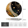 thumbnail image 2 of Balery Abstract Gold Floral Galaxy Print Bone China Decorative Plate Ceramic Dinner Plates Art Crafts with Display Stand-8in, 2 of 6