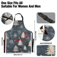thumbnail image 3 of Kitchen Apron with 2 Pockets Adjustable waterproof Cooking Aprons for Women Men Chef Pine Tree and Snow, 3 of 7