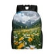 thumbnail image 1 of Disketp Mountain Daisy Meadow Mochila Unisex de Apertura Lateral Completa, Mochila para Laptop para Escuela, Trabajo y Viajes, 1 of 8