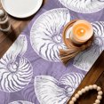 thumbnail image 3 of Table Runners 90 Inches Long Dress Scarves, Coastal Shell Purple Farmhouse Coffee/Dining/Kitchen Table Decor Table Runner for Living Room, Summer Ocean Shell Beach 13x90 Inch, 3 of 9