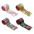 thumbnail image 2 of Xingzhi Cloth Festive Christmas Theme Gift Wrapping Ribbon Holiday Spirit And Handicraft Projects. Printed Type C, 2 of 6