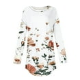 thumbnail image 5 of Censtreet Womens Long Sleeve Tops Casual Shirts for Women Summer Flower Printed T Shirt Crewneck Floral Tee, 5 of 5