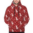 thumbnail image 3 of Zufioo Christmas Deer Head Design Fleece Comfortable Hoodie for Mens,Sweatshirt for Men,Pullover Hooded Sweatshirt for Men -XX-Large, 3 of 5