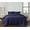 Navy, variant on Brooklyn Loom Marshmallow Plush 100% Microfiber Polyester Mustard 2-Piece Twin Comforter Set, Solid Casual themed, Adult Bedding, OEKO-TEX Certified