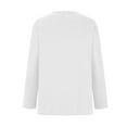 thumbnail image 5 of Casual Tops for Women Round Neck Long Sleeve Fall T Shirt Solid Color Loose Fit Comfy Basic Pullover Blouses Tee, 5 of 8