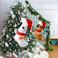 thumbnail image 6 of LanSuare Christmas Stockings with Cute Dog Prints, 16Inch Personalized Christmas Stockings, Hanging Ornaments Candy Gift Bags for Christmas Decorations, 6 of 6