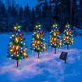 thumbnail image 2 of Sahpxhe LED Solar Christmas Snow Tree Lights Outdoor Christmas Decor Lamps with Automatic On Off for Courtyard Garden Decor, 2 of 7