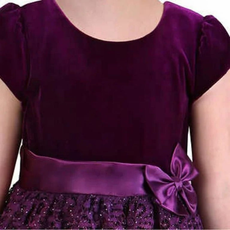 Jona Michelle Kids' Holiday Dress (Purple, 12) - Walmart.com