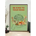 thumbnail image 3 of Decoración de pared con dibujos animados de cafetería popular sobre salud mental, pegatina de pared de Harajuku, decoración del hogar, pintura para dormitorio, pintura en lienzo, 3 of 5