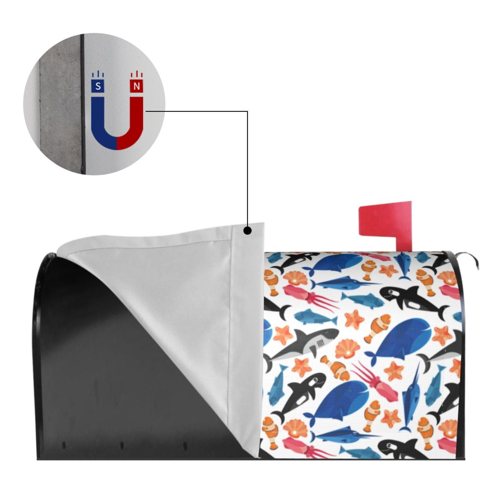 Kdxio Magnetic Mailbox Cover 21x18 in Mailbox Cover Outdoor Decoration Holiday Mailbox Covers for Home Garden Yard-21x18 in