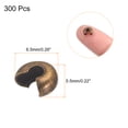 thumbnail image 2 of Uxcell 300 Pack 6.5mm Crimp Beads Covers Round Open Beads End Tips Copper, 2 of 5