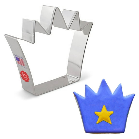 Ann Clark Cookie Cutters King Crown Cookie Cutter, 4.25"