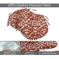 thumbnail image 2 of Vargottam Indoor/Outdoor Round Bistro Chair Cushions Block Print 15-Inch Bistro Chair Pads Waterproof Seat Chair Cushion For Home/Office- Set Of 2 (Dark Peach), 2 of 7