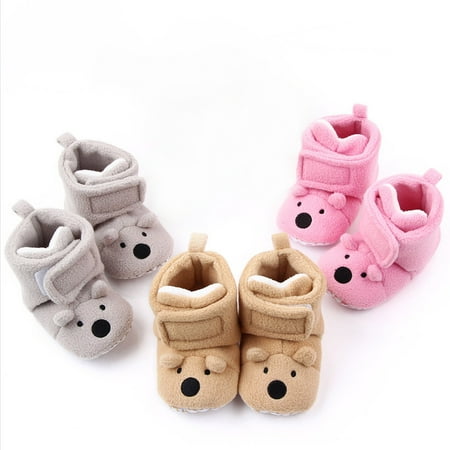 

Baby Boots with Fur Fleece Rubber Soles Warm Snow Boots Baby Shoes for Boys Girls