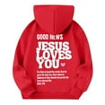 thumbnail image 4 of Xyxonk Kids Graphic Hoodies Fall Winter Trendy Hoodie 2025 Preppy Letter Print Long Sleeve Hoodies with Pockets Cute Clothing 3-16 Years Red, 4 of 6