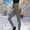 Gray, variant on Women's Winter Warm Fleece Lined Leggings Thick Velvet Tight Thermal Stretch Fitness Yoga Pants With Pocket Black XL