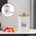 thumbnail image 3 of Set 3 Metal Kitchen Canister with Lids Sugar Tins White, 3 of 8
