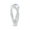 thumbnail image 3 of ANGARA Natural Criss Cross Pear Shaped Tanzanite Ring with Diamond Accents in 14K White Gold for Women (Size-7x5mm) | December Birthstone, Anniversary, Jewelry Gift for Women | Natural Tanzanite Ring, 3 of 9