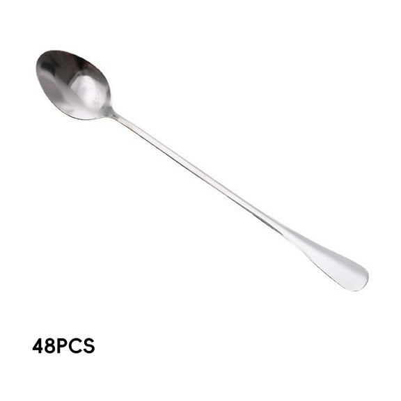 FACEGA Stainless Steel Spoon,Heavy Duty 304 Steel Spaghetti Spoon,Reliable Flat Bottom Soup Spoons