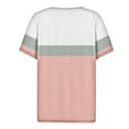 thumbnail image 3 of Women's Floral Print Short Sleeve Tops&nbsp;- Casual Button down T-Shirt - Fashion Blouse for Work & Daily Wear, Pink Women's Fashion Casual Floral Print Button down Short Sleeve Top T Shirt, 3 of 3