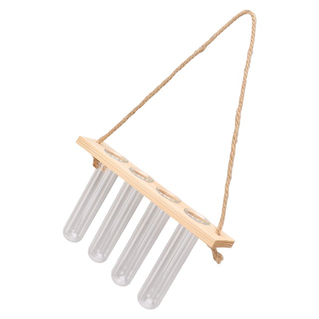 Plant Propagation Station Wall Hanging Terrarium With Wooden Stand Mini Test Tube for Home Room Decoration