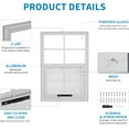 thumbnail image 3 of 2 Pack Shed Windows Flush Mount Window with Tempered Glass and Fiberglass Screen Small Sliding Windows for Shed, Chicken Coop, Playhouse,Household,Garage, 3 of 7