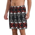 thumbnail image 2 of Balery Skull santa hat Traje de Baño Estilo Hawaiano para Hombre, Shorts de Secado Rápido con Bolsillos-X-Large, 2 of 6