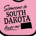 thumbnail image 4 of Inktastic Someone in South Dakota Loves Me Boys or Girls Baby Bib, 4 of 4