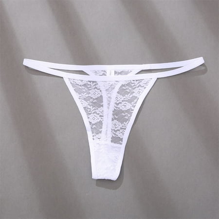 

Seamless Transparent Lingerie Mesh Briefs Femme Underpants Women Thongs Sexy Underwear Low-Waist Pantys G-string Panties WHITE XL