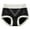 Black, variant on Diufon Women's Cotton Underwear High Waist Full Coverage Hipster Panties Soft Breathable Floral Pattern Briefs