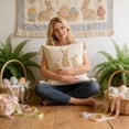 thumbnail image 2 of Yanxiao 2026 Easter Bunny Pillow Covers, Spring Holiday Embroidered Rabbit Cushion Cover, Soft Hidden Zipper Pillowcase for Living Room Bed & Farmhouse Seasonal Home Decor A, 2 of 6