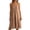 Khaki, variant on Summer Midi Dresses for Women Plus Size Spaghetti Strap Smocked Sundress Solid Color Scoop Neck Vacation Going out Dresses