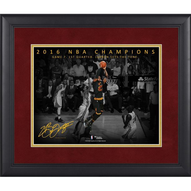 Lebron James Cleveland Cavaliers Framed 11 X 14 Nba Finals Game 7 Set The Tone Dunk Moments Spotlight Facsimile Signature Walmart Com Walmart Com