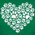 thumbnail image 3 of CafePress - Paw Print Heart Women's Classic T Shirt - Women's Traditional Fit Dark T-Shirt, 3 of 4