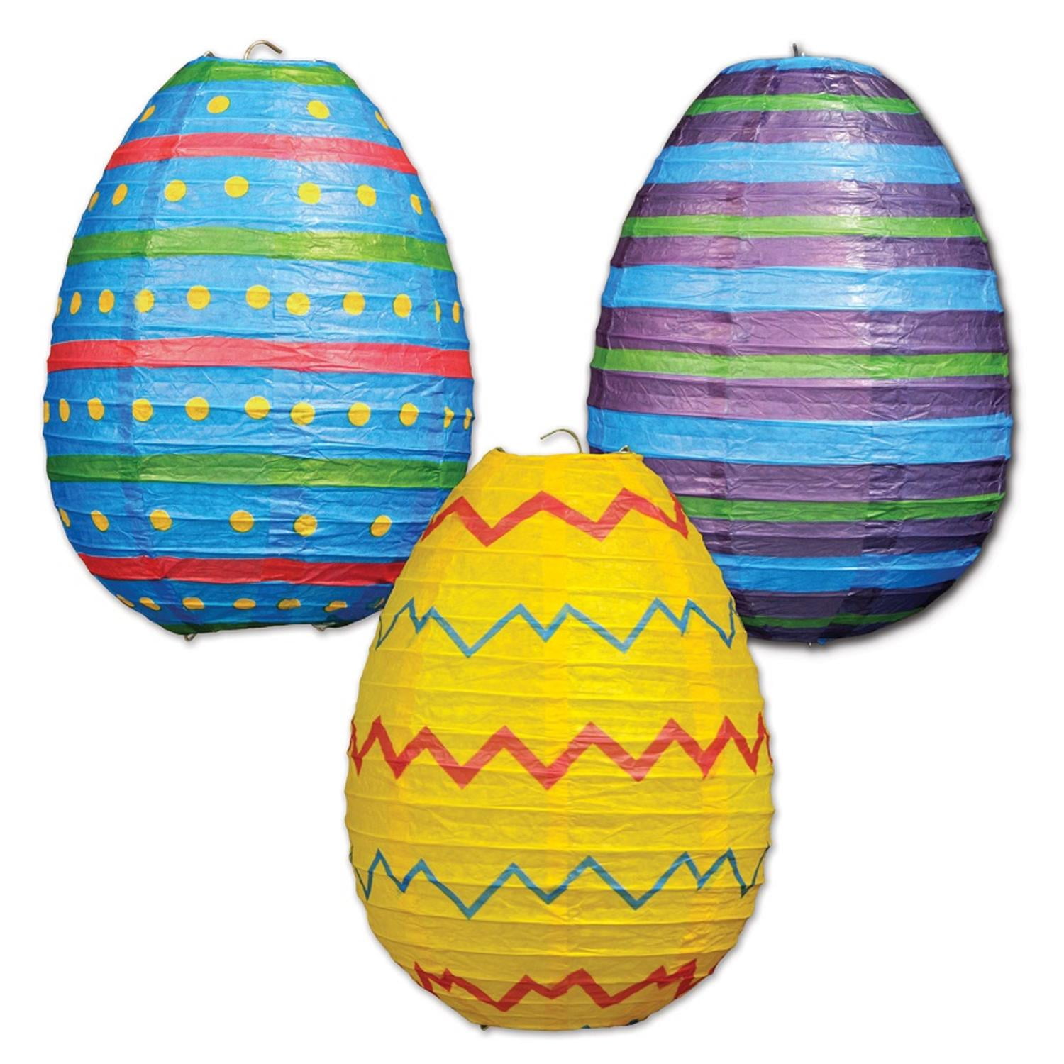 Pack of 18 Easter Egg Hanging Paper Lantern Party Decorations 10" by Party Central