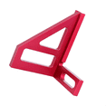 thumbnail image 3 of Kit de Traçage Carré pour Menuiserie 2 Pcs - Règle Triangulaire Multi-Angle et Règle de Poche à Trou en T - B, 3 of 5