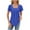 Blue, variant on Njoeus Women's Summer Tops Eyelet Casual Dressy Wide Neck Blouses Short Sleeve T-Shirts Loose Pleated Tunic Tops S-XXL