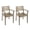 Gray, variant on GZXS Classic Outdoor Dining Chair Set of 2, Solid Acacia Wood Armchairs with Slatted Back and Seat, Rustic Patio Seating for Porch or Backyard (Teak)