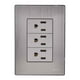 thumbnail image 2 of Placa Armada Inoxidable 3 Contactos De Un Modulo Plata 10Pzs Igoto INOX1004, 2 of 3