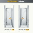 thumbnail image 3 of Sunny Shower 28 in. W x 72 in. H Frameless Pivot Shower Door 1/4 inch Glass in Chrome Finish, 3 of 12